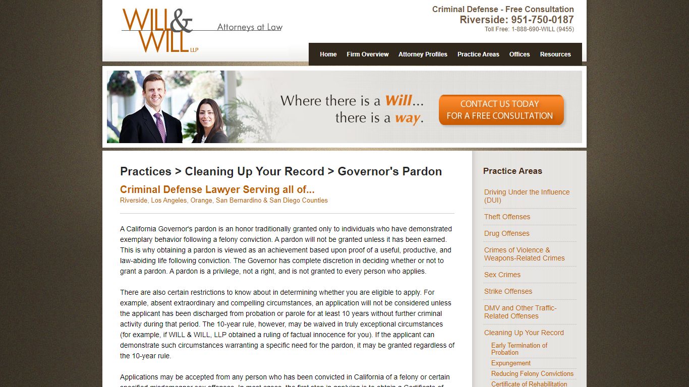 Governor's Pardon – Riverside Criminal Lawyer, Attorney